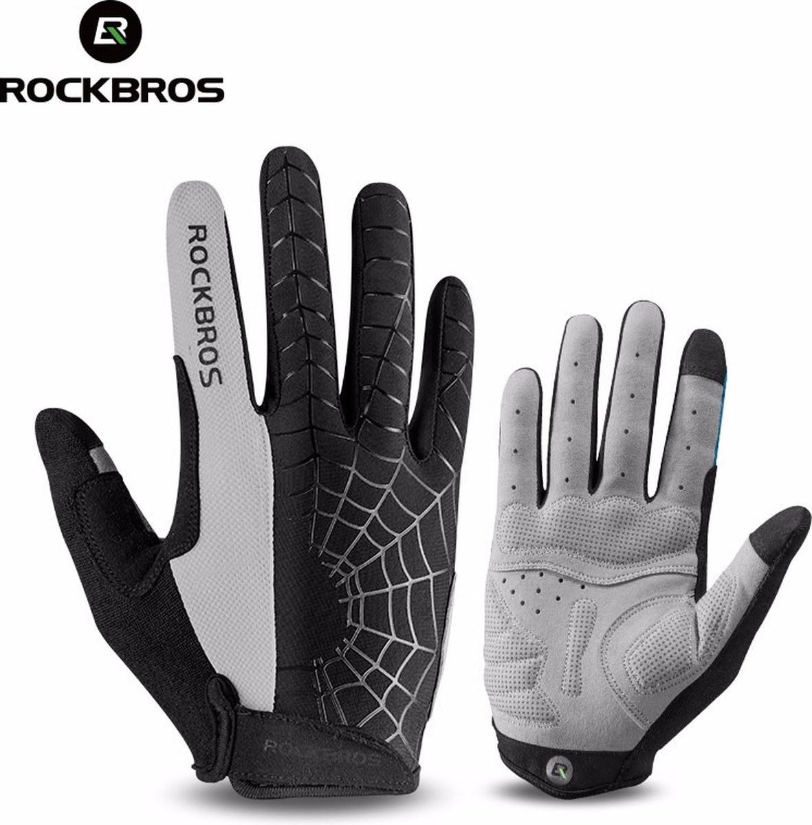 Rockbros fiets handschoenen met lange vingers S109 - M - GRIJS