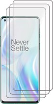 OnePlus 8 Pro Screenprotector - Beschermglas OnePlus 8 Pro Screen Protector Glas - 3 stuks