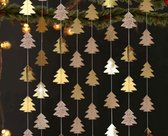 Christmas / Kerst - Oud & Nieuw Champagne Gouden Kerstboom en Glitter Goud Boom - Guirlande - Vlaggenlijn - Slinger - Vlag | Huwelijk - Geboorte - Feest - Verjaardag - Jubileum - Bruiloft - Event - Birthday party - Veranda - Decoratie | Dennenboom