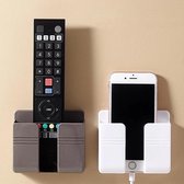 Telefoon & Afstandbediening houder voor in de slaapkamer  - Organizer - Opberg bakje Goud - Opberg box - Mobile phone wall organizer Gold - Telefoon & afstandsbediening nachtkast h