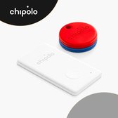 Chipolo One + Card Bundel - Bluetooth GPS Tracker - Keyfinder Sleutelvinder - 4-Pack - Blauw & Rood