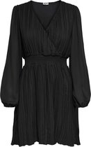 Jacqueline de Yong Jurk Jdyabigale L/s Plisse Dress  Wvn 15242920 Black Dames Maat - 34