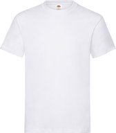 Set van 2x stuks t-shirt wit heren - Ronde hals - 185 g/m2 - (Onder)shirt - Witte shirts voor mannen, maat: S (EU 48)