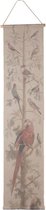 Wandkleed 42*2*166 cm Meerkleurig Jute Rechthoek Papegaai Wanddoek Wandhanger Wandkaart