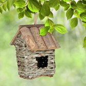 Relaxdays vogelhuisje decoratie - hangend - vogelhuis balkon - huisje voor vogelkooi