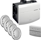 Orcon alles-in-een pakket randaarde stekker MVS 15RHB 520m3/h + vochtsensor + rft bediening + 4 ventielen