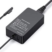 Shop4 - Microsoft Surface Go - Lader Netstroom Zwart (65W 15V-4.00A)