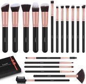 Luxe Make Up Kwasten Set - 18-delige set - Make Up Brush - Oogschaduw – Beauty - Foundation Kwast - Poederkwast - Brush - Make Up - Cosmetica - Kwasten Set - Zwart