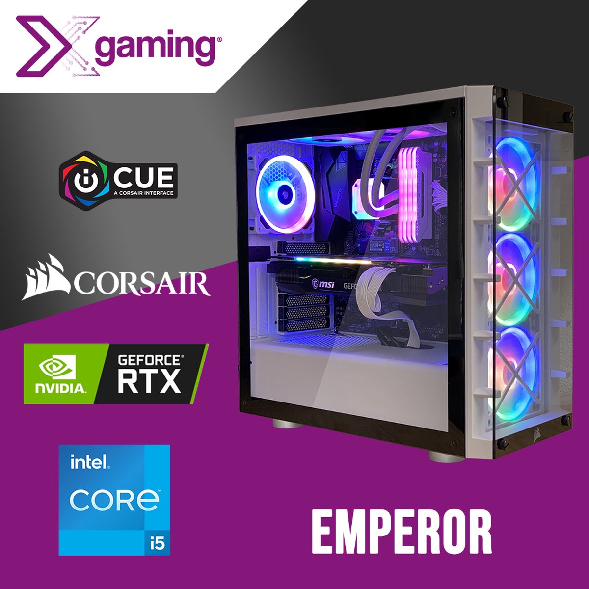 Xgaming Emperor Gaming PC - Intel i5 14600K - Nvidia GeForce RTX 5060 Ti - 32GB - 1TB NVME SSD