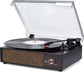 WOCKODER - Platenspeler - Draaitafel - Draagbaar - Draadloos - LP-fonograaf met Ingebouwde Stereoluidsprekers - 3 Snelheden - Vinylplatenspeler met Luidsprekers