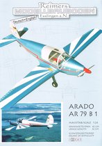 bouwplaat, modelbouw in karton, Vliegtuig Arado AR 79 B 1, schaal 1/24
