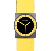 Rolf Cremer Concepta - horloge - dames - geel - titanium - kalfsleer - cadeautip