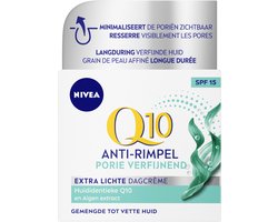 NIVEA Q10 POWER Anti-Rimpel Dagcrème Gezicht - Porie Verfijnend - Gemengde tot vette huid - SPF 15 - Crème Met Q10en algenextract - 50 ml