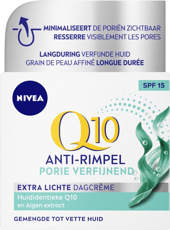 NIVEA Q10 POWER Anti-Rimpel Dagcrème Verfijnt de Poriën SPF 15 - 50 ml -  Dagcrème | bol.com