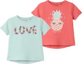 name it NMFVIX 2P SS TOP FF Meisjes T-Shirt - Maat 110