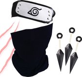 LLB Kakashi set - Mask - Kunai - 3 stuks - Kakashi - Naruto mask - Naruto kleding - Konoha Darts - Anime - Merchandise