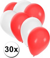 30x Ballonnen in Poolse kleuren