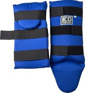 KO Fighters Scheenbeschermers Kickboksen Katoen - Blauw  - XL