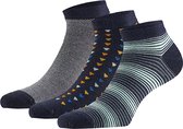 Apollo | Bamboe sneakersokken fashion | Marine | 6 Paar | Maat 43/46 | Naadloze sokken | Bamboe sneakersokken heren