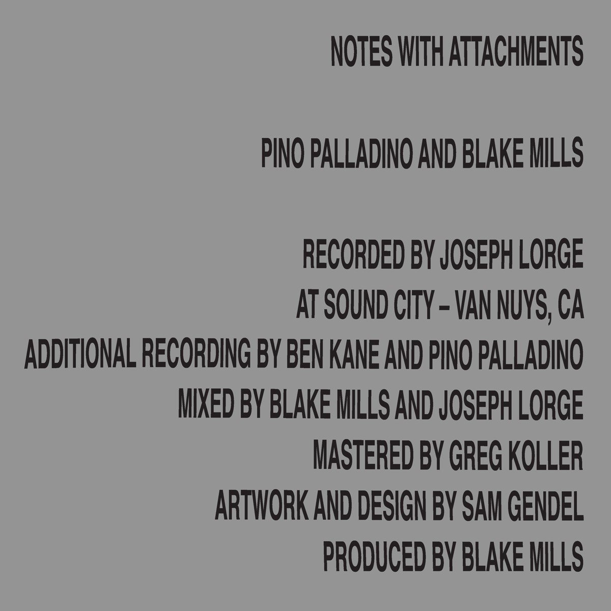 Pino Palladino & Blake Mills - Notes With Attachments (LP)