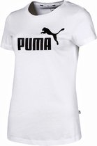 PUMA ESS Logo Tee Shirt Dames - Puma White - Maat L