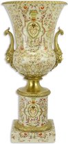 Bronzen Urn Op Voet 30x30x64 cm