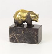 Bronzen Wandelende Panda 13x7x14 cm