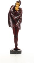 Hout Gemonteerde Bronzen Sculptuur Mephistopheles 21x19x74 cm