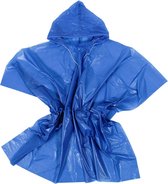 Regenponcho lichtgewicht - Blauw - Kunststof - One Size - Set van 2