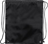 Gymtas basic - rugtas - zwemtas - sporttasje met rijgkoord - zwart