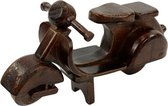 Beelden - Vespa donker - Hout - Bruin - 22x13x7 cm - Indonesie - Sarana - Fairtrade