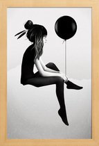 JUNIQE - Poster in houten lijst No Such Thing As Nothing -40x60 /Wit &