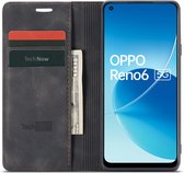 Oppo Reno 6 5G Hoesje - Book Case Slimline Zwart