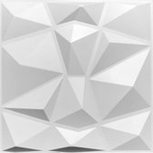 3D Wandpanelen van Premium Kwaliteit PVC - 12 stuks - Mat wit - Verkleurt Niet - Breekt Niet - Makkelijke bevestiging - 3D behang - Muurdecoratie