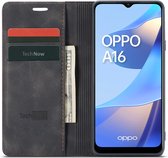 Hoesje geschikt voor Oppo A16 / A16s / A54s - Book Case Slimline Zwart