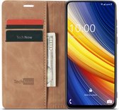 Xiaomi Poco X3 Pro Hoesje - Book Case Slimline Bruin
