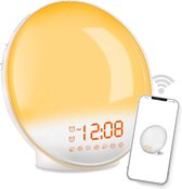 Bol.com DistinQ Wake-Up Light – Wifi Smart – Wekkerradio met dubbele wektijd – Slaaphulp met USB aansluiting aanbieding