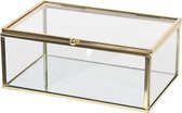 Glazen Sieradendoos 17*10*7 cm Transparant Glas Rechthoek Juwelendoos Sieradenbox Sieradenkist
