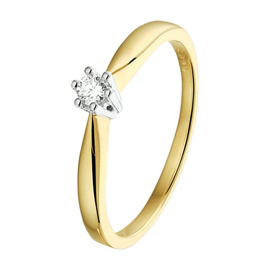 The Jewelry Collection Ring Diamant 0.08 Ct. - Bicolor Goud