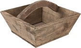Opbergkist 33*33*20 cm Bruin Hout Rechthoek Speelgoedkist Dekenkist