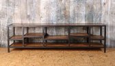 Tv meubel | industrieel | mangohout | naturel | 180 x 45 x 51(h) cm