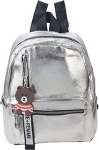 Rugzak 30*25*11 cm Zilverkleurig Kunstleer Vierkant Rugtas Travelbag