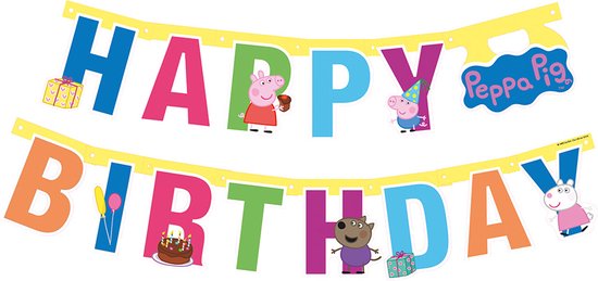 Letterslinger Slinger Peppa Pig Peppa Happy Birthday 