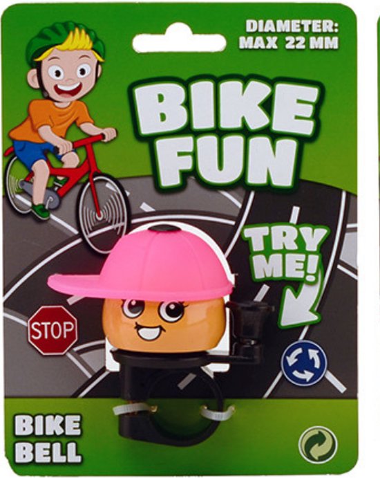 Fietsbel Kinderfiets - Roze - BikeFun Pietje Bel - Fietsbel Kinderen - Jongen Meisje - Roze Fietsbel