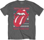The Rolling Stones Heren Tshirt -L- Cosmic Christmas Grijs