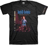 David Bowie Heren Tshirt -XL- Live In Paris Zwart
