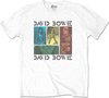 David Bowie - Mick Rock Photo Collage Heren T-shirt - L - Wit