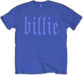 Billie Eilish Heren Tshirt -XL- Billie 5 Blauw