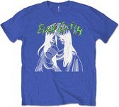 Billie Eilish Heren Tshirt -2XL- Anime Drink Blauw