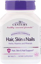 Hair Skin & Nails / Haar Huid & Nagels / Herbs Vitamins & Minerals / Glutenvrij /50 stuks/ 21st Century Vitamins